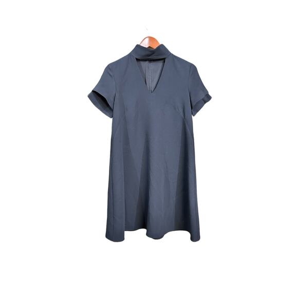 CUE Australia Sleeveless Black A Line Halter Swing Dress Size 6 Keyhole - Picture 1 of 6